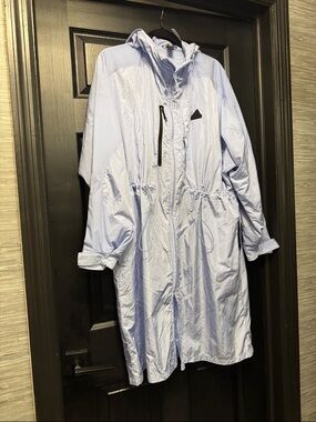 adidas Lavender Hooded Cinch Waist Windbreaker